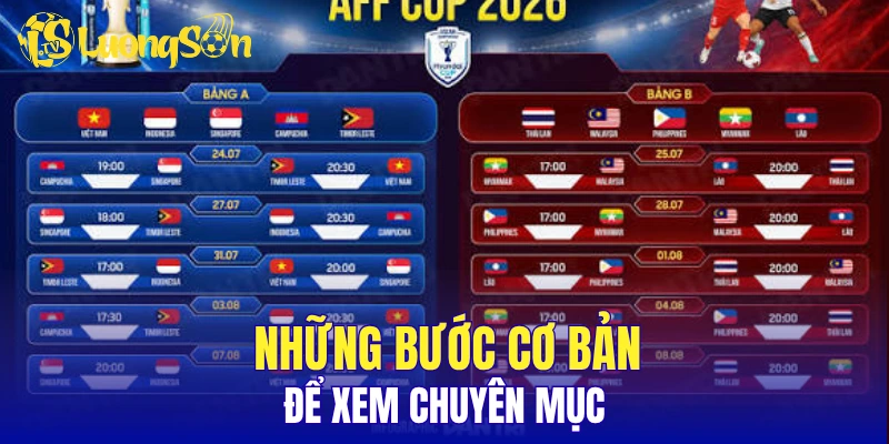 Những bước cơ bản để xem chuyên mục